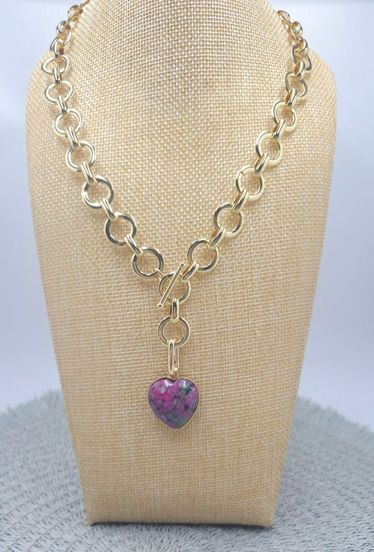 Loop Duo Ruby Zoisite Necklace/Bracelet