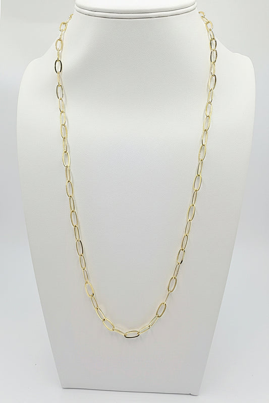 Classic Gold Oval Chain Necklace