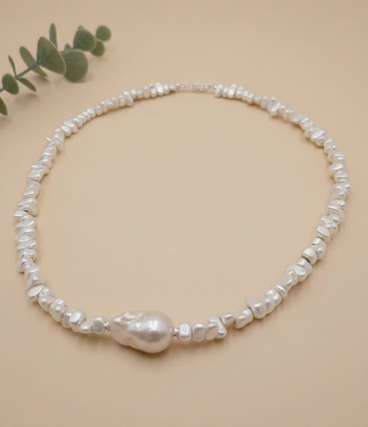Moonlit Pearl Necklace