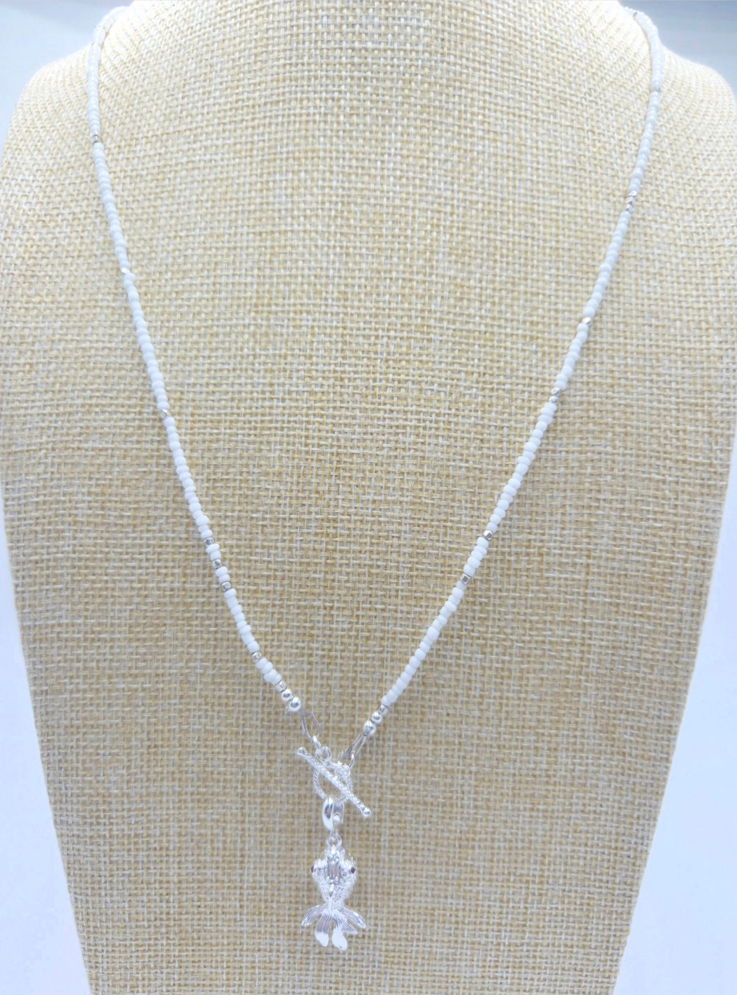 Celestial Koi Seed Bead Necklace