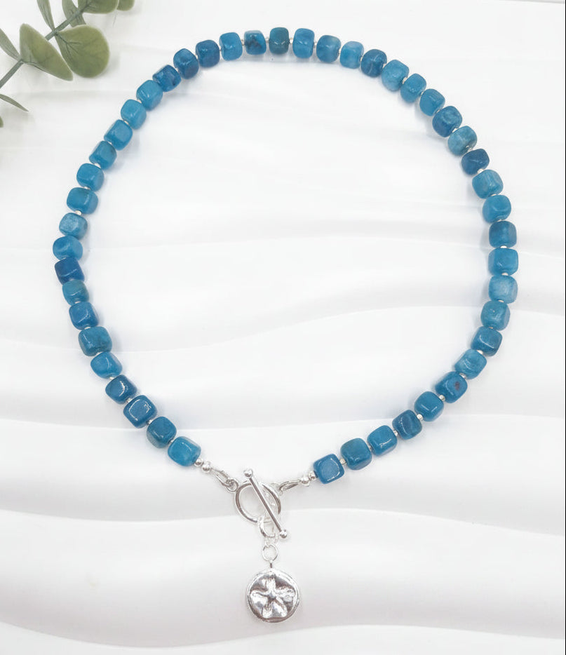 Blue Tide Apatite Necklace