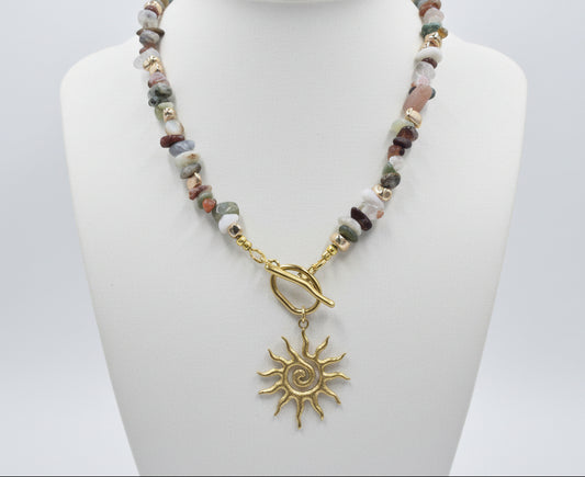 Sunfire Alashan Agate Necklace