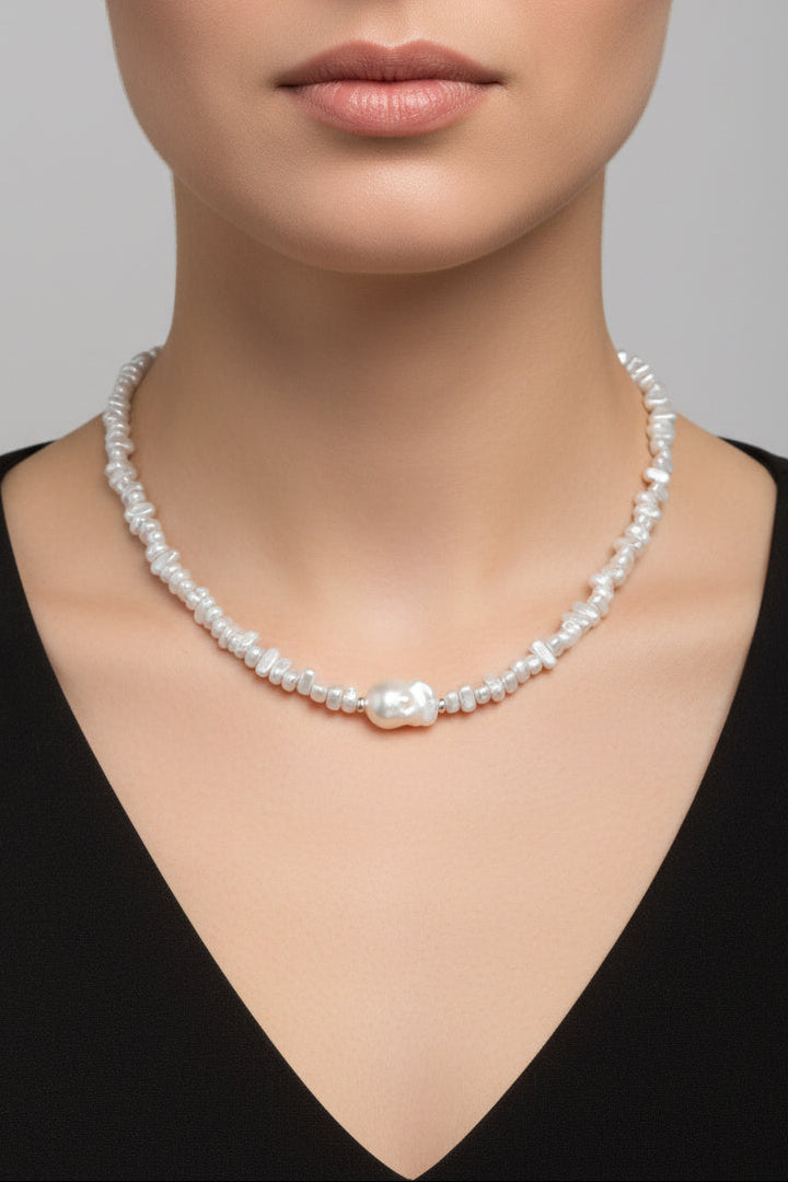 Moonlit Pearl Necklace