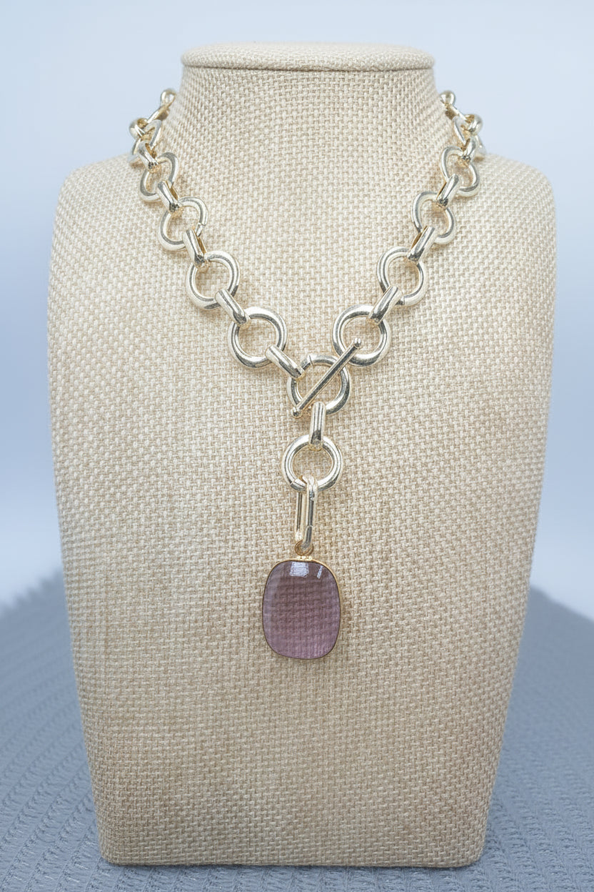 Loop Duo Amethyst Necklace/Bracelet