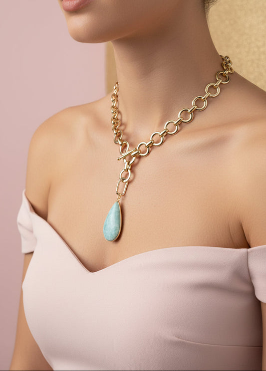 Loop Duo Amazonite Necklace/Bracelet