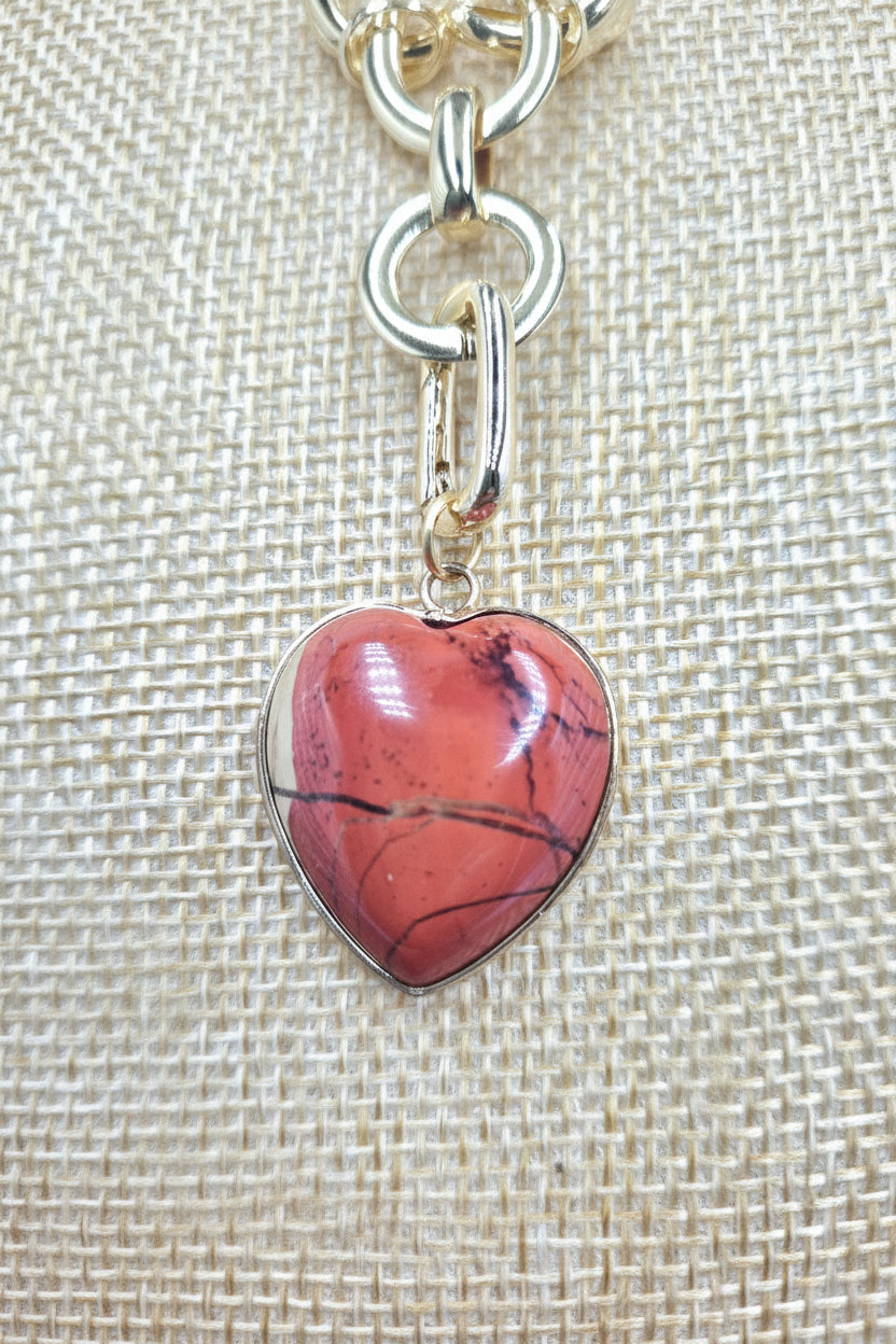Loop Duo Red Jasper Necklace/Bracelet