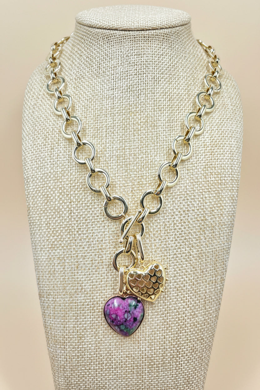 Loop Duo Ruby Zoisite Necklace/Bracelet