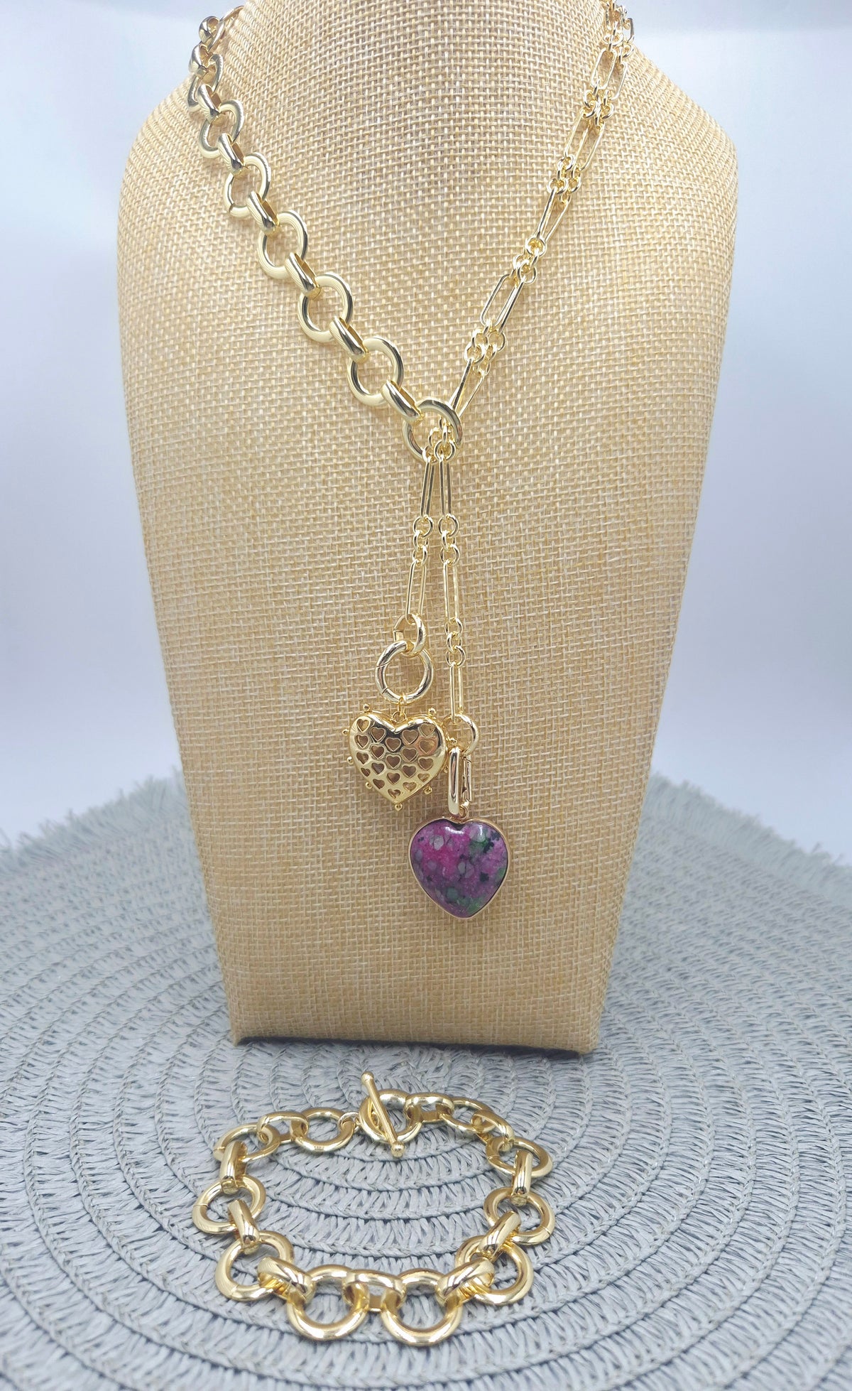 Luxe Loop Double Drop Necklace
