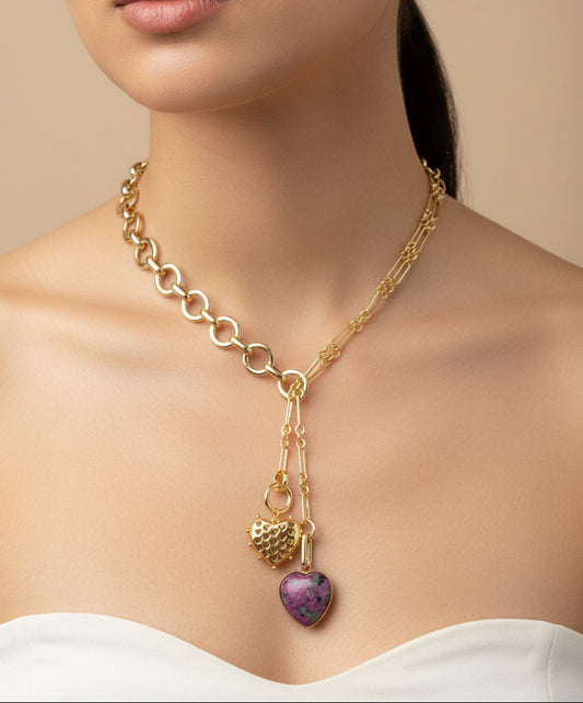 Luxe Loop Double Drop Necklace