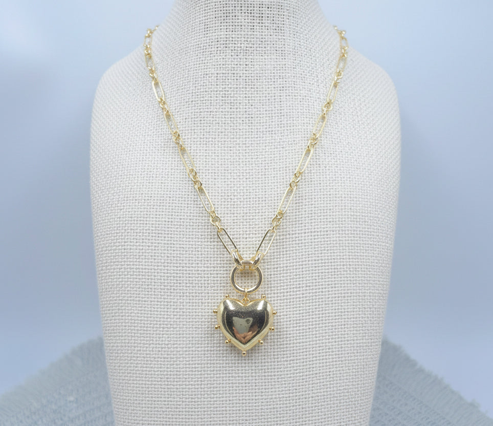 Luxe Link Gold Filigree Heart Necklace