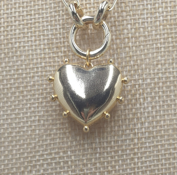 Luxe Link Gold Filigree Heart Necklace