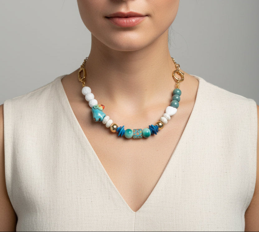 Blue Since the Day We Parted Multitasking Necklace/Bracelet