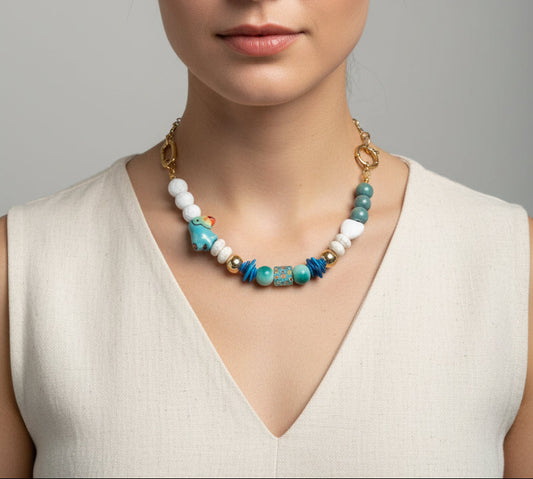 Blue Since the Day We Parted Multitasking Necklace/Bracelet