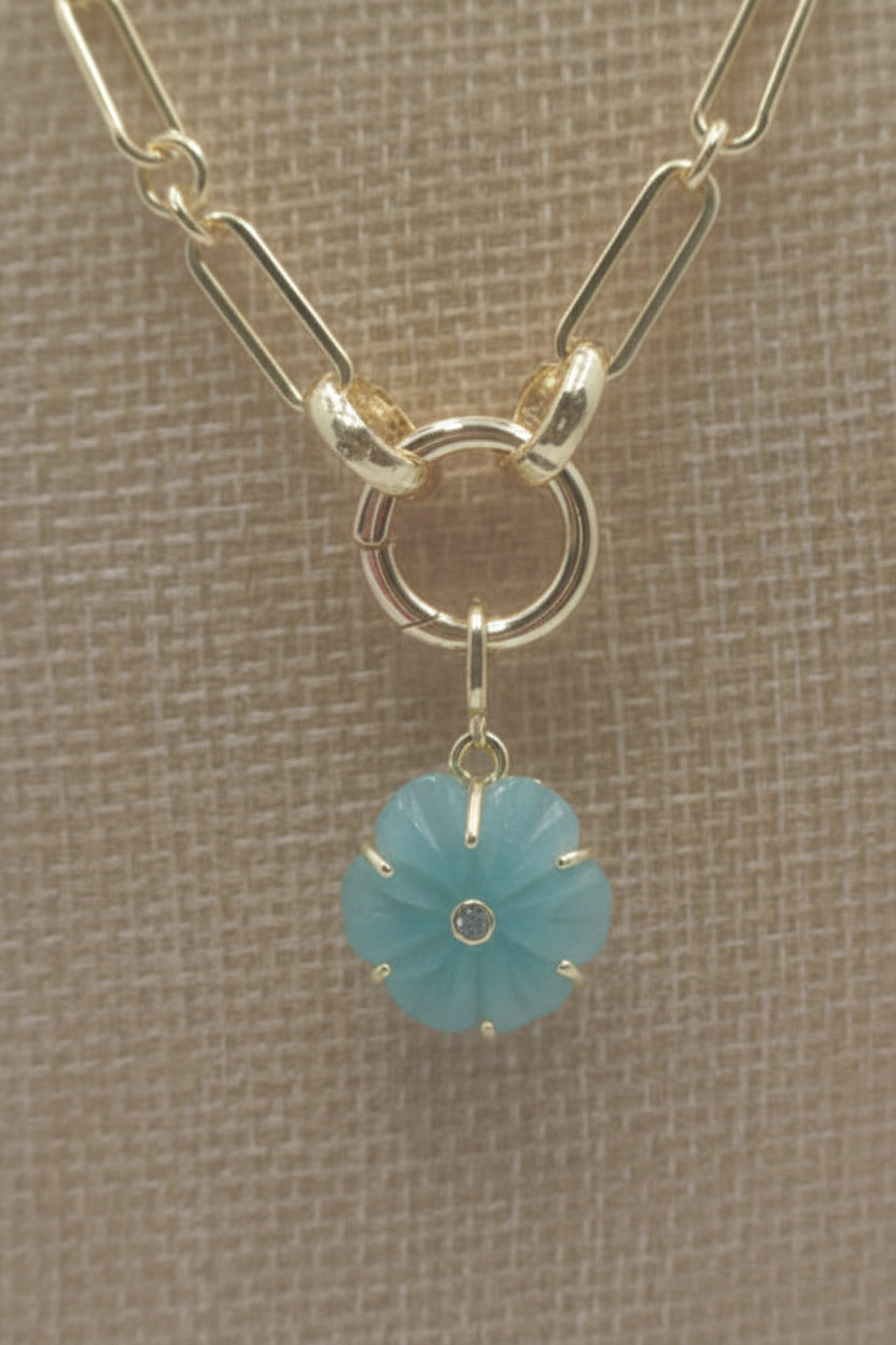 Luxe Link Amazonite Flower Necklace