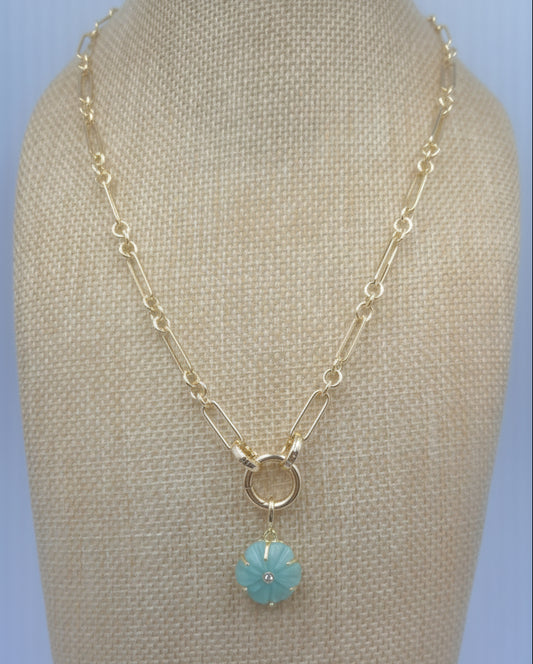 Luxe Link Amazonite Flower Necklace