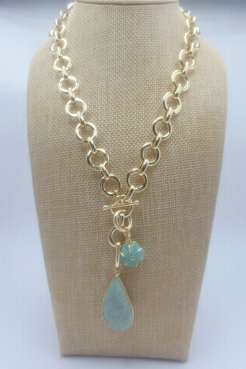 Loop Duo Amazonite Necklace/Bracelet