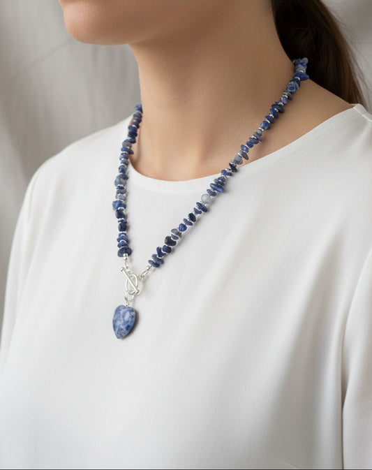 Sodalite Heart Necklace