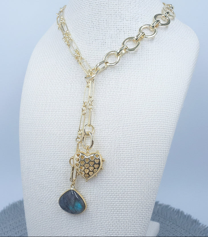Loop Duo Labradorite Necklace/Bracelet