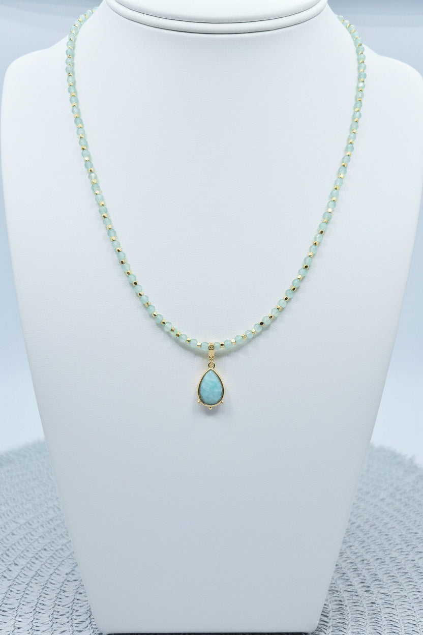 Aventurine Strand with Amazonite Drop