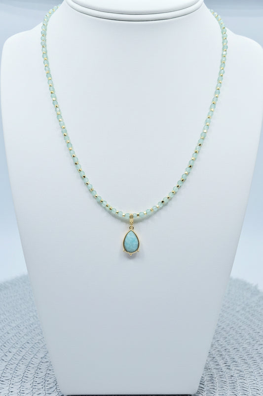 Aventurine Strand with Amazonite Drop