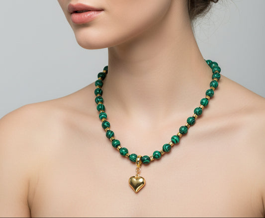 The Malachite Heart Necklace