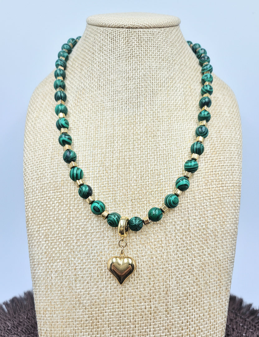 The Malachite Heart Necklace