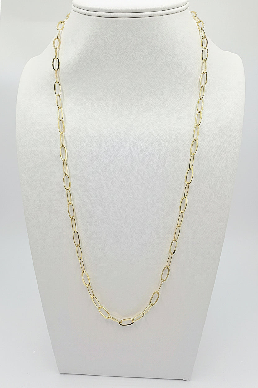 Classic Gold Oval Chain Necklace