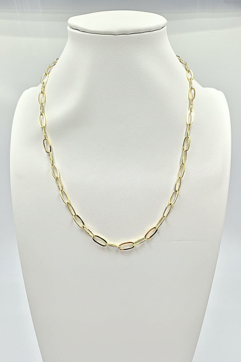 Classic Gold Oval Chain Necklace