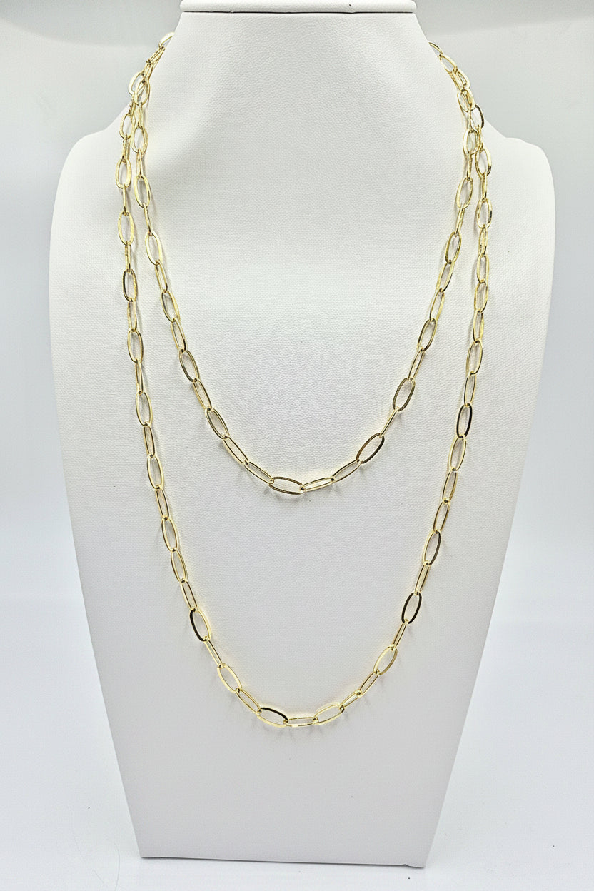 Classic Gold Oval Chain Necklace