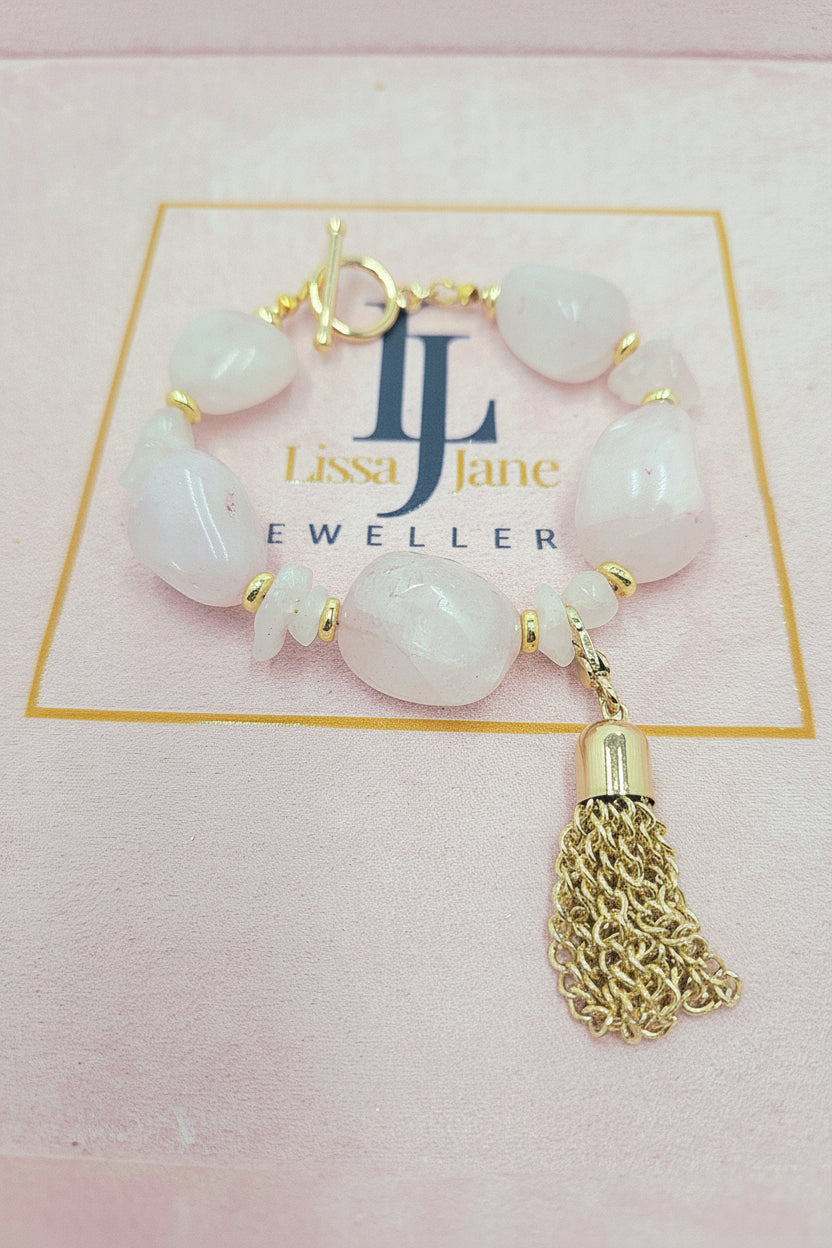Blush Tassel Bracelet