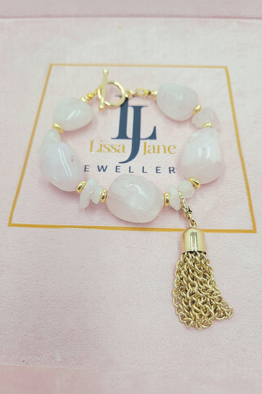 Blush Tassel Bracelet