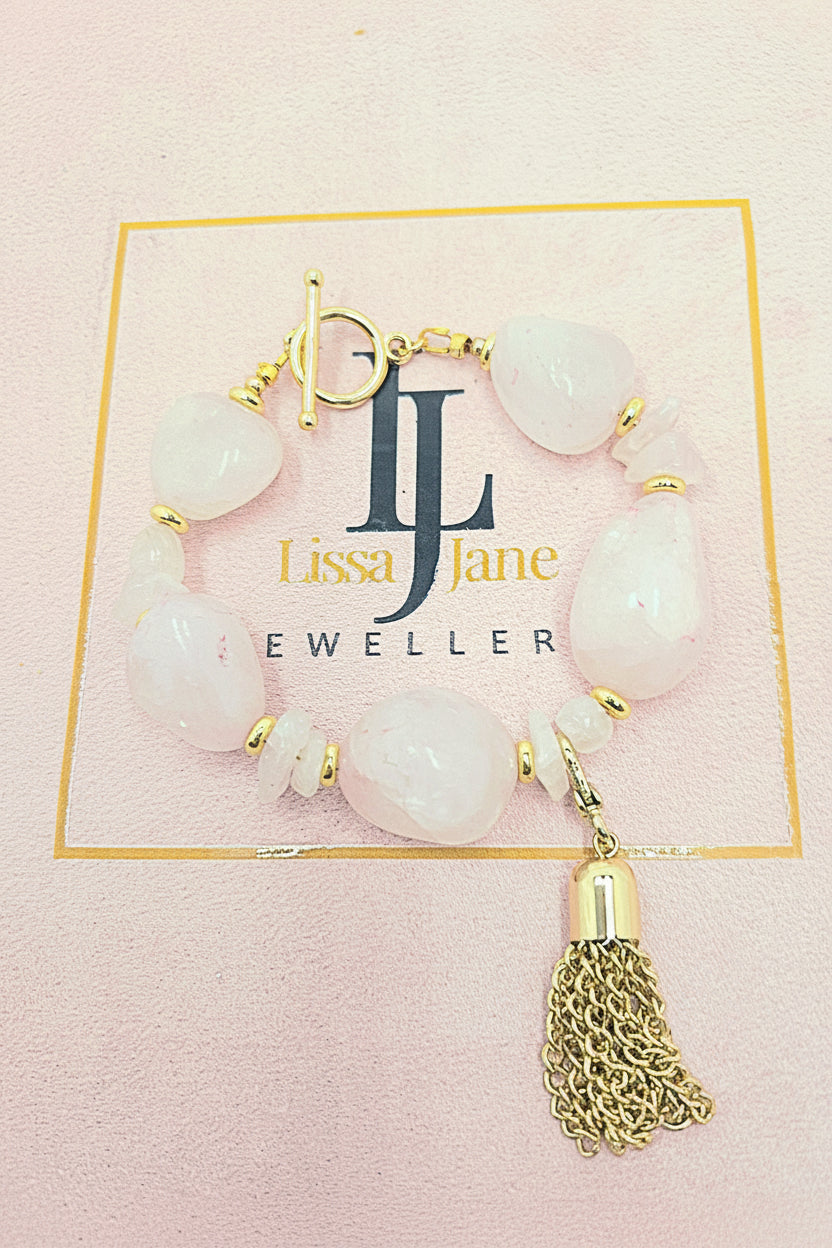 Blush Tassel Bracelet