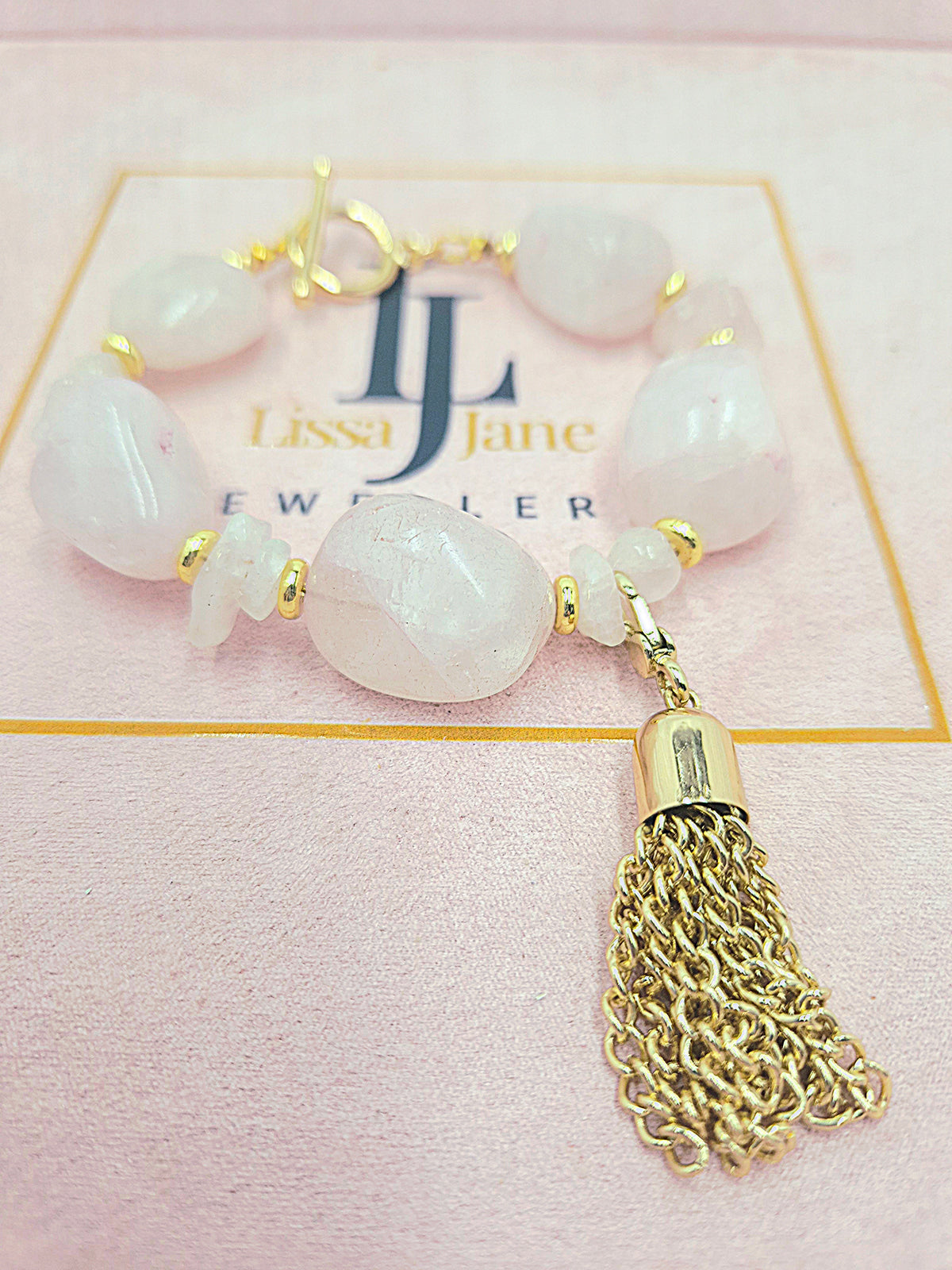 Blush Tassel Bracelet