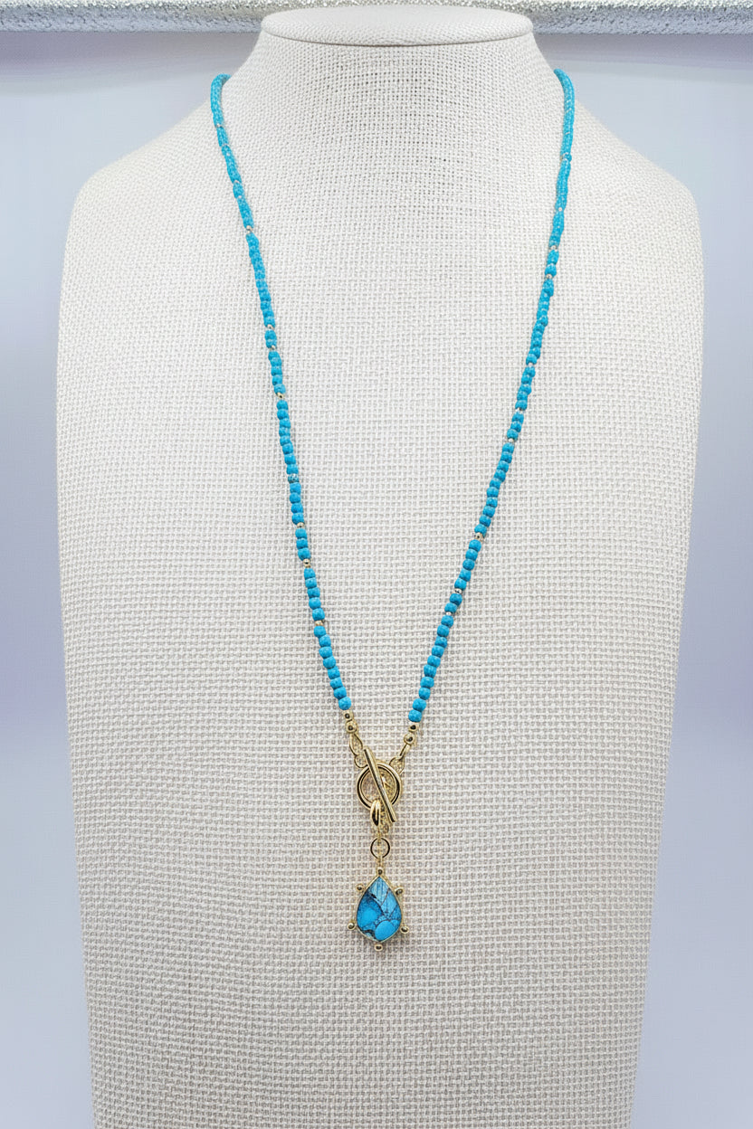 Azure Tide Necklace - side view