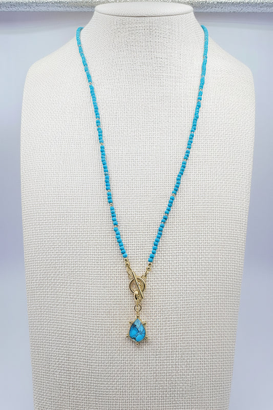 Azure Tide Necklace - side view