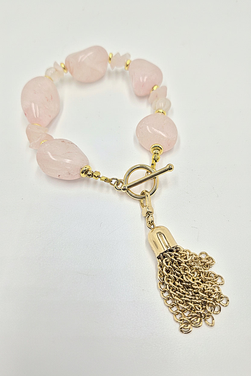 Blush Tassel Bracelet