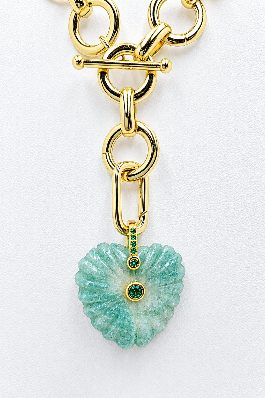 Loop Duo Amazonite Heart Necklace/Bracelet