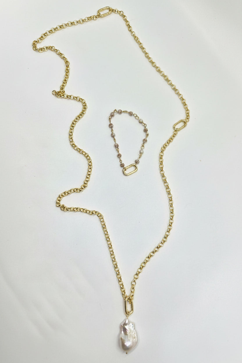 Pearl Drift Necklace/Bracelet Set
