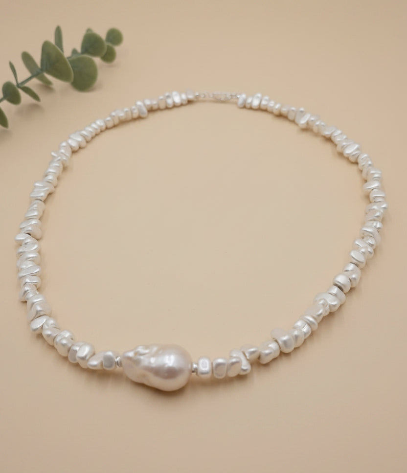 Moonlit Pearl Necklace