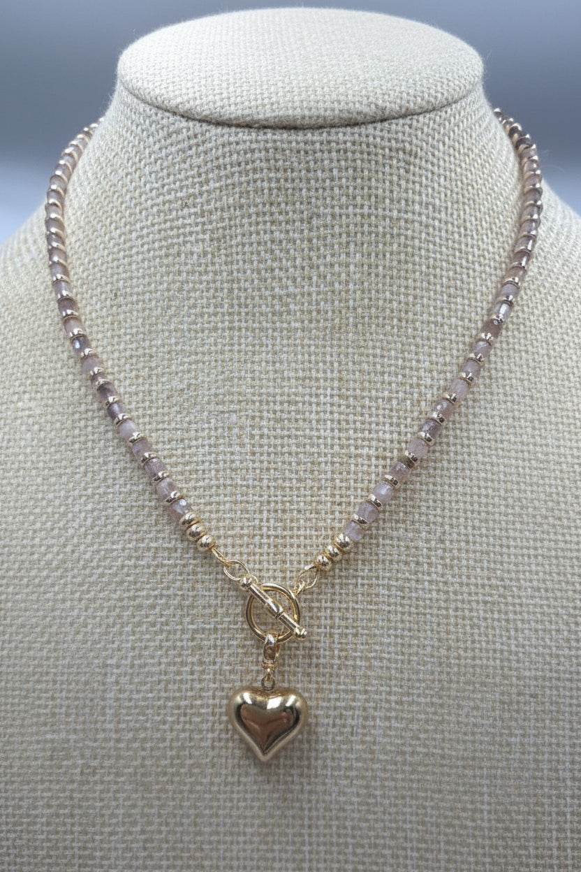 Sunstone Heart Necklace