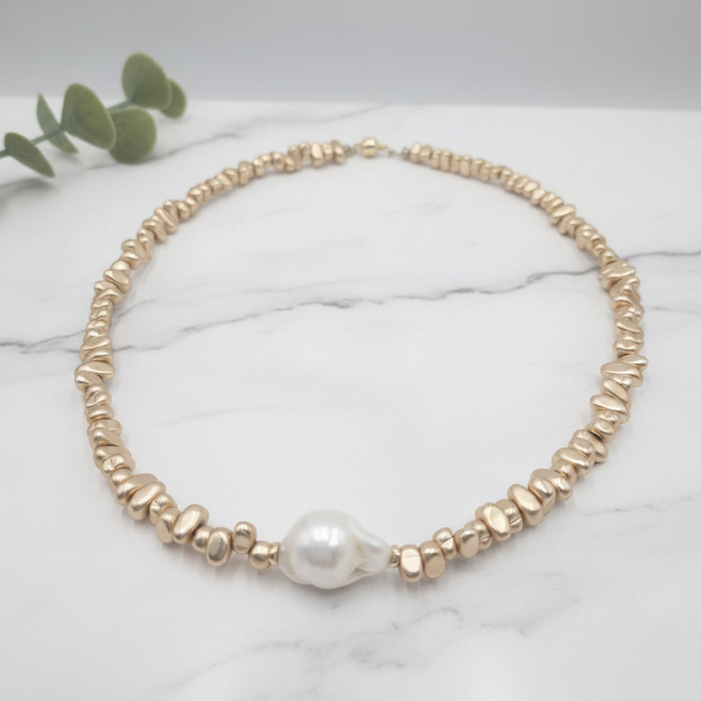 Champagne Pearl Necklace