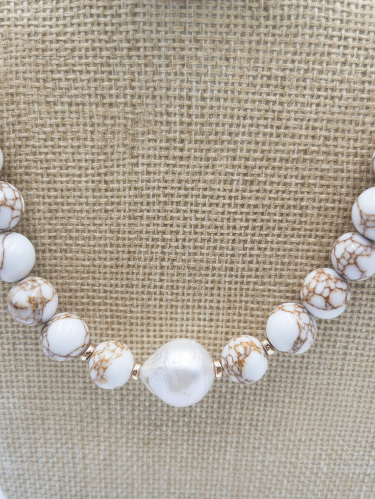 Golden Glow Baroque Pearl Necklace