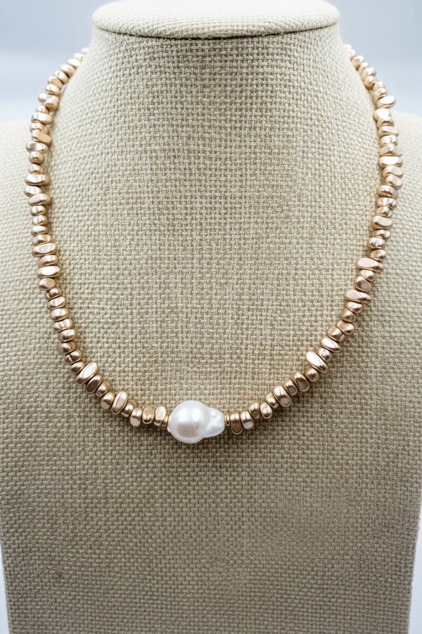 Champagne Pearl Necklace