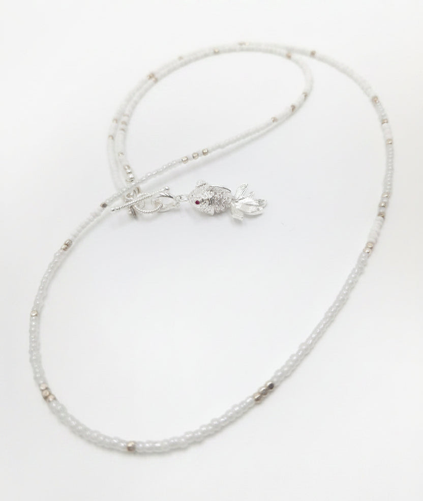Celestial Koi Seed Bead Necklace