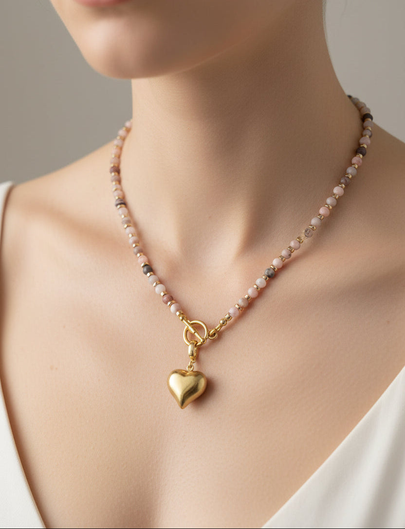 Blush Heart Necklace