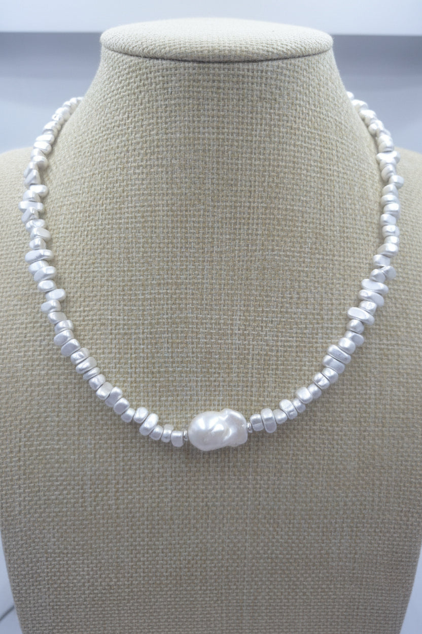 Moonlit Pearl Necklace