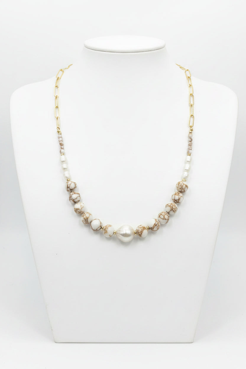 Golden Glow Baroque Pearl Necklace