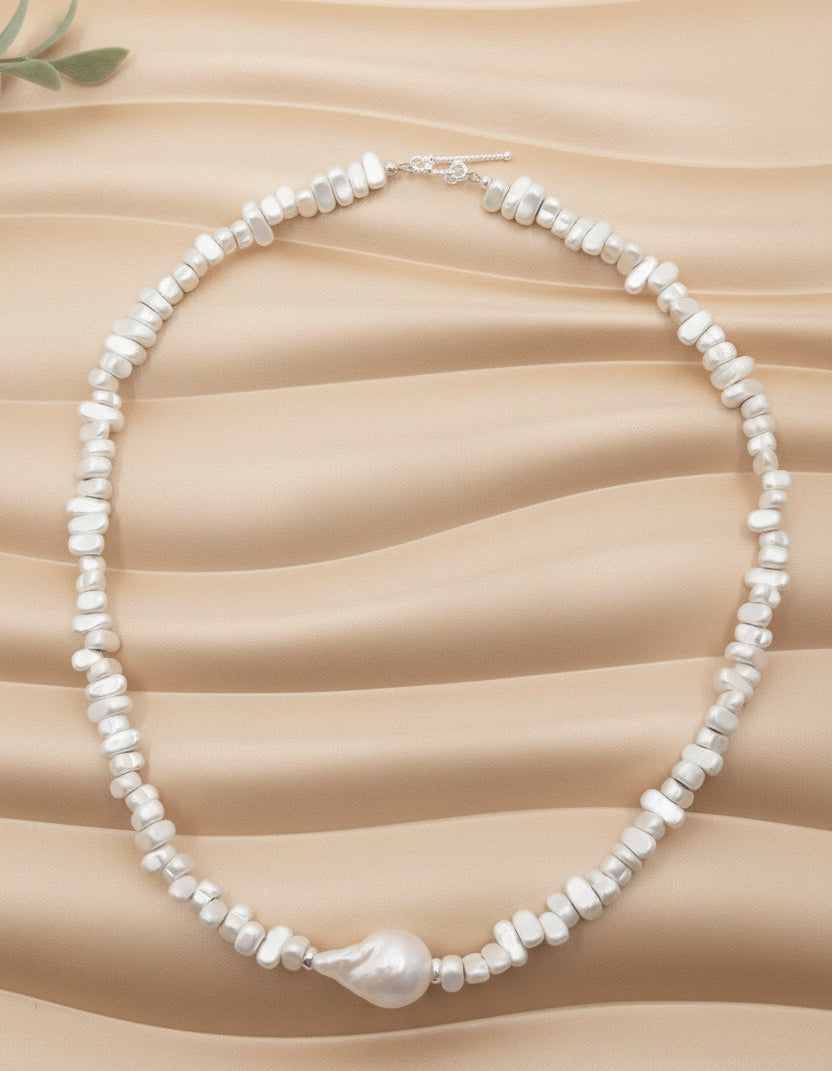 Moonlit Pearl Necklace